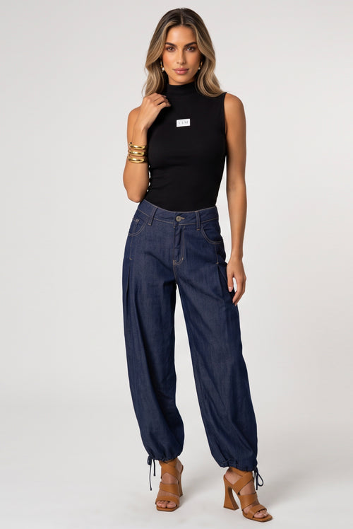 Calca Balloon Com Pregas