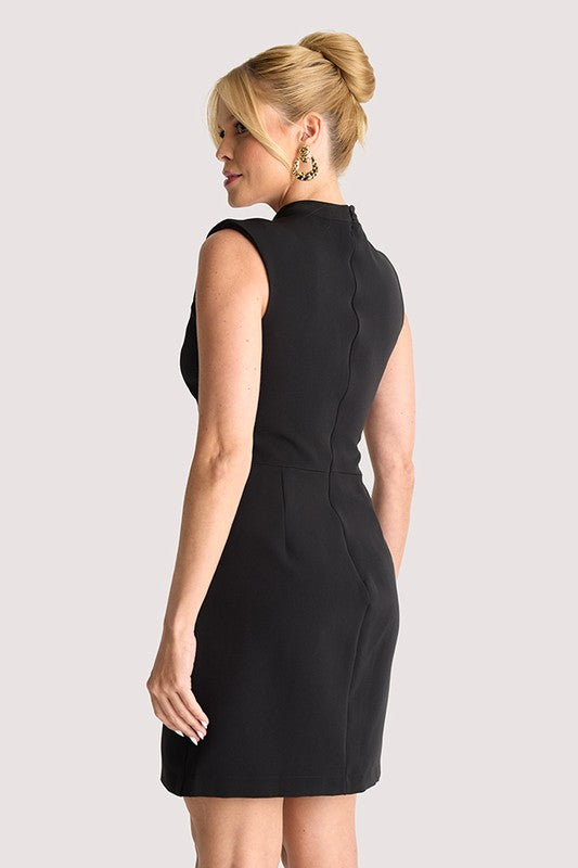 Vestido Plano Curto Muscle Com Detalhe De Brilho