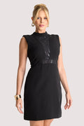 Vestido Plano Curto Muscle Com Detalhe De Brilho