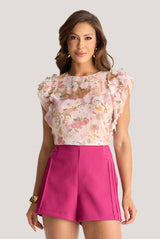 Short Curto Com Nervuras