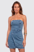 Vestido Curto Com Transpasse Diferenciado