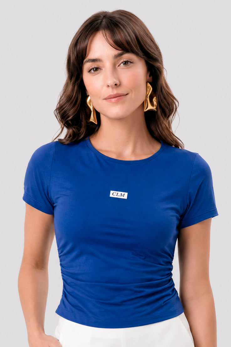 Blusa Baby Look Com Franzidos