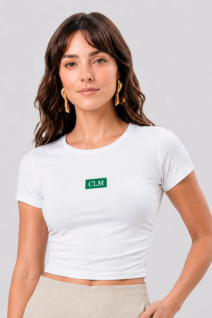 Blusa Baby Look Com Franzidos