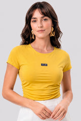 Blusa Baby Look Com Franzidos