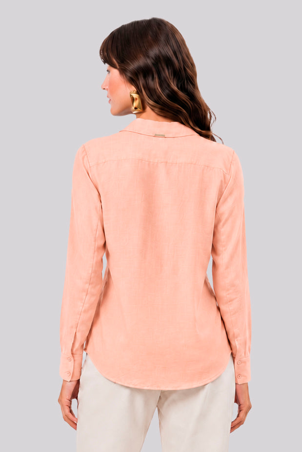 Blusa Manga Longa Com Renda