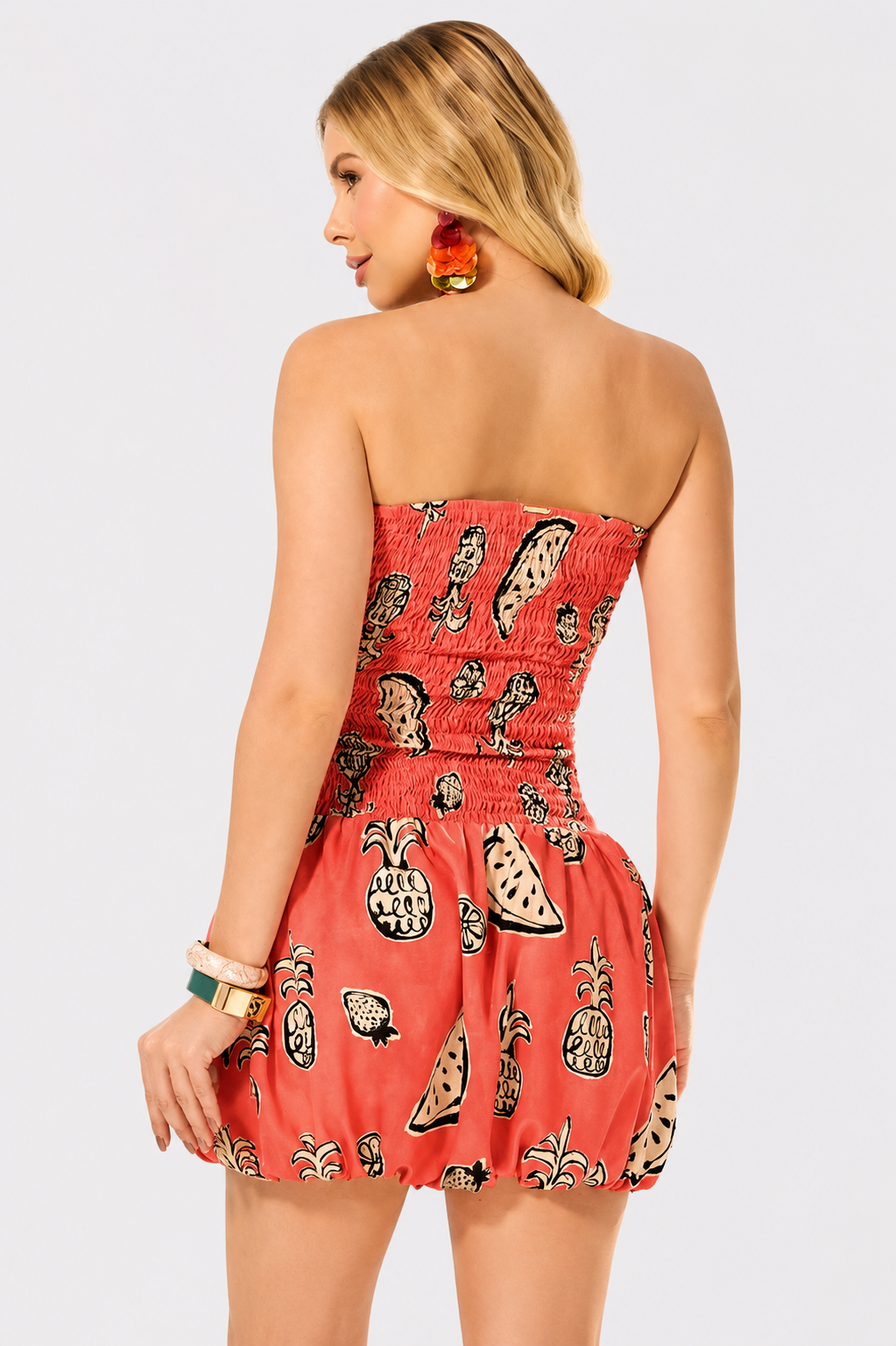 Vestido com Elastex e Saia Balonê
