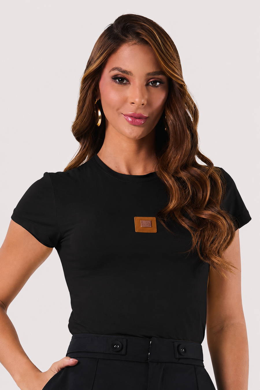 Blusa Baby Look Com Dobrao