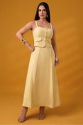 Conjunto De Blusa Alca Larga E Saia Midi