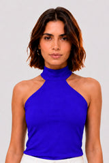 Blusa Cavada Com Gola Alta